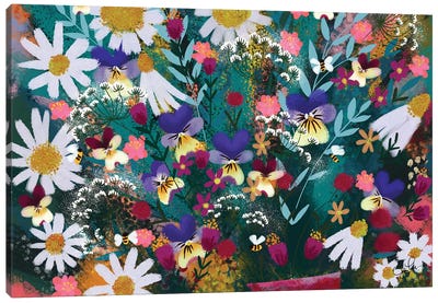 Floral Explosion Canvas Art Print - Joy Laforme