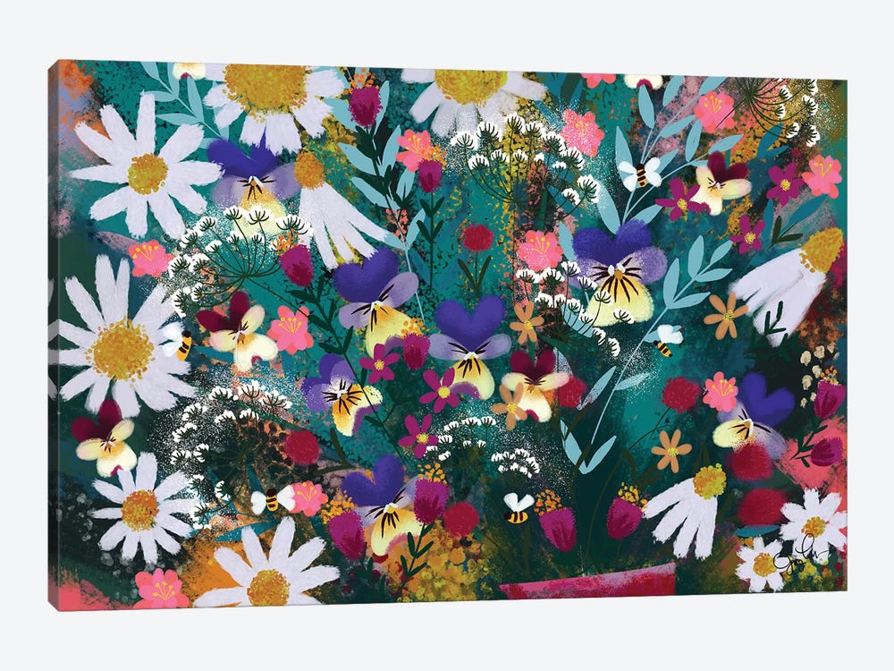Floral Explosion by Joy Laforme 1-piece Canvas Art Print