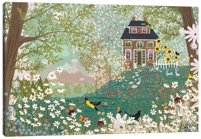 Garden Dream Canvas Art Print - Folk Art