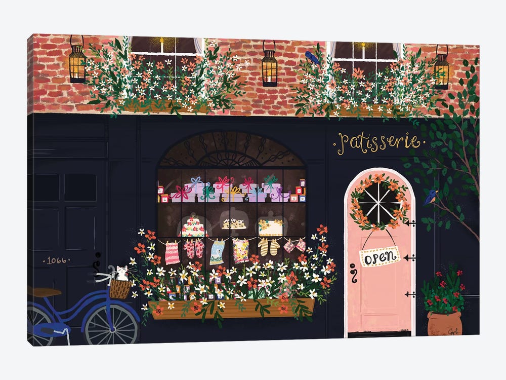 Patisserie Shopfront by Joy Laforme 1-piece Canvas Print