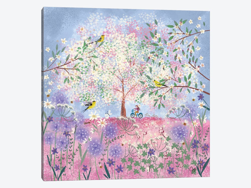 Periwinkle Spring Flora by Joy Laforme 1-piece Canvas Artwork