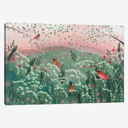 Rosy Pink Landscape Canvas Print #JLF36} by Joy Laforme Canvas Artwork