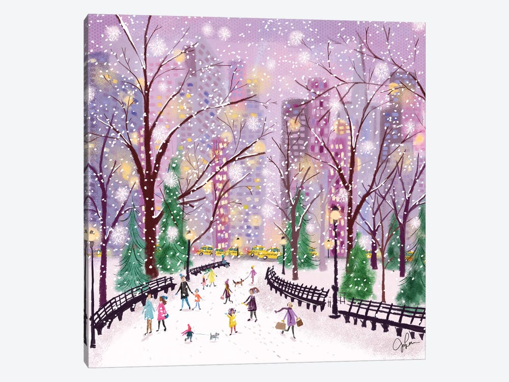 Snowy Night by Joy Laforme 1-piece Canvas Art Print