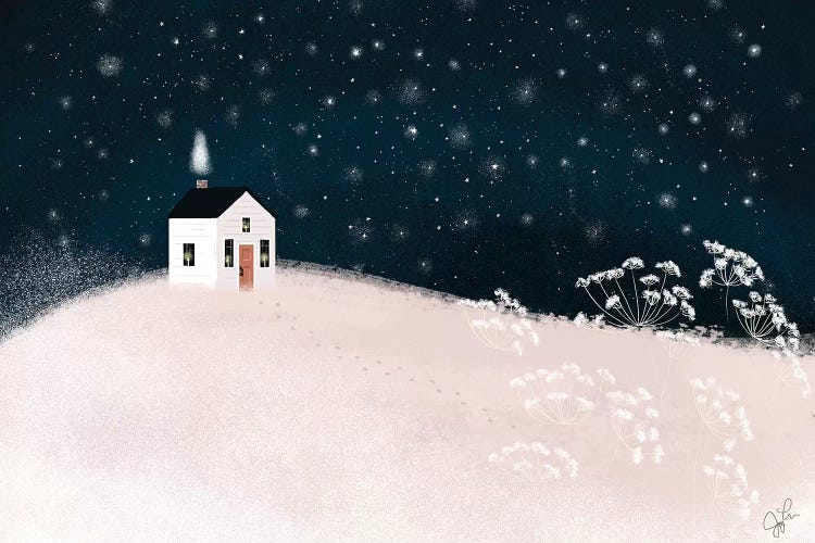 Starry Snowy Night by Joy Laforme wall art