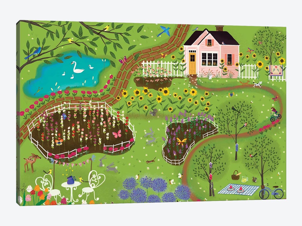 Summer Gardens by Joy Laforme 1-piece Canvas Wall Art