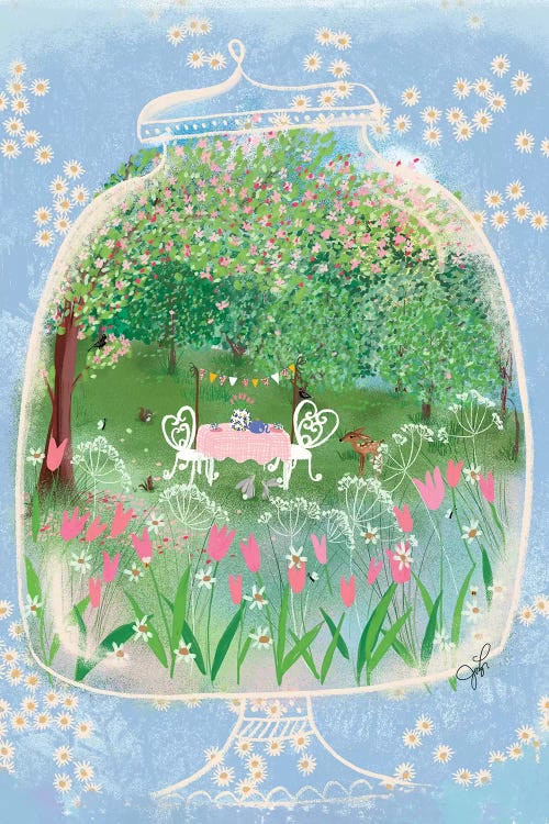 Terrarium Tea Party by Joy Laforme wall art