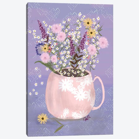 Wildflower Vase I Canvas Print #JLF53} by Joy Laforme Canvas Print