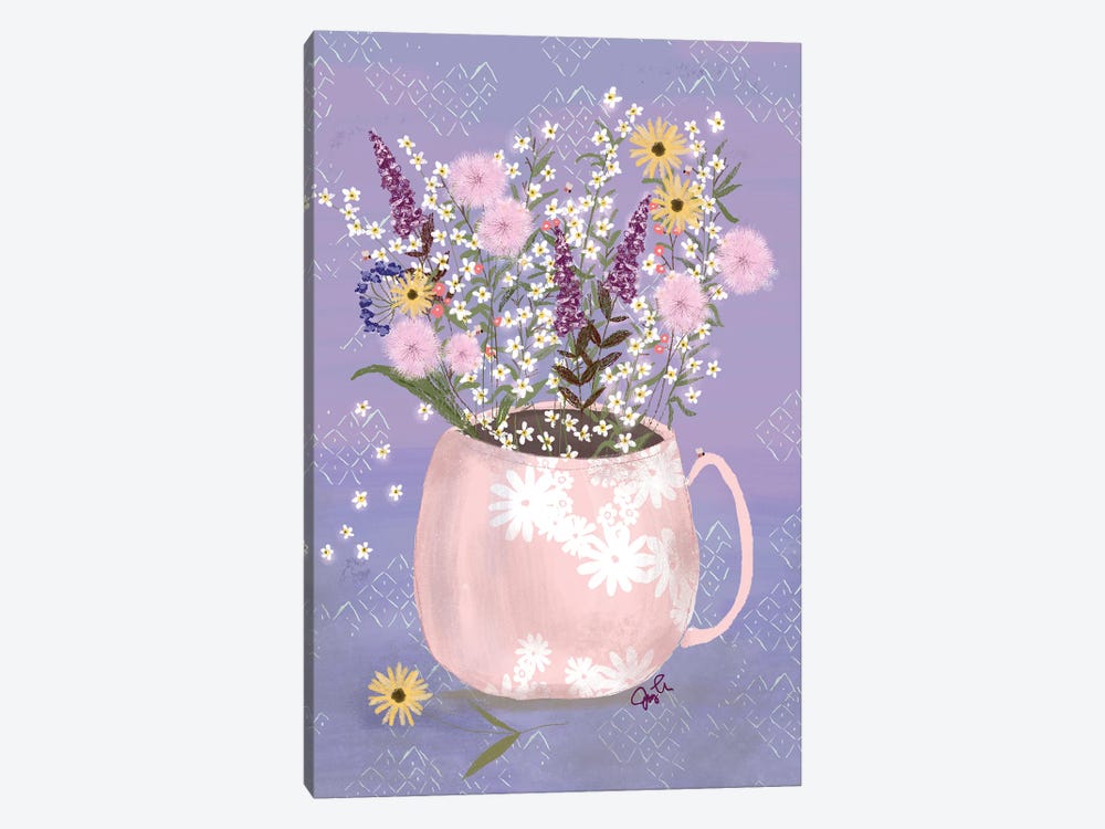Wildflower Vase I by Joy Laforme 1-piece Canvas Art