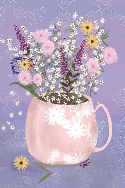 Shabby Chic Décor: Wildflower Vase I by Joy Laforme