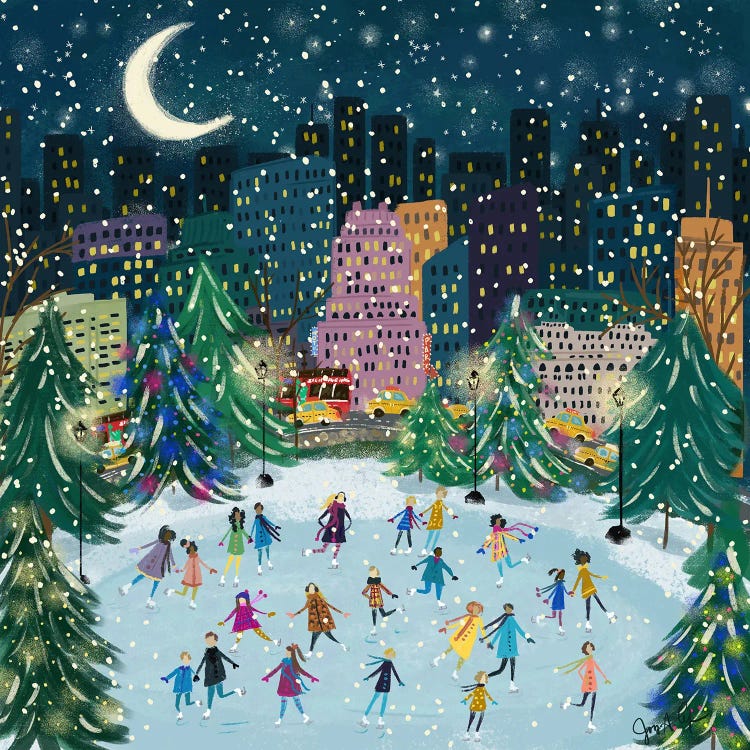 Skating In The Park by Joy Laforme wall art