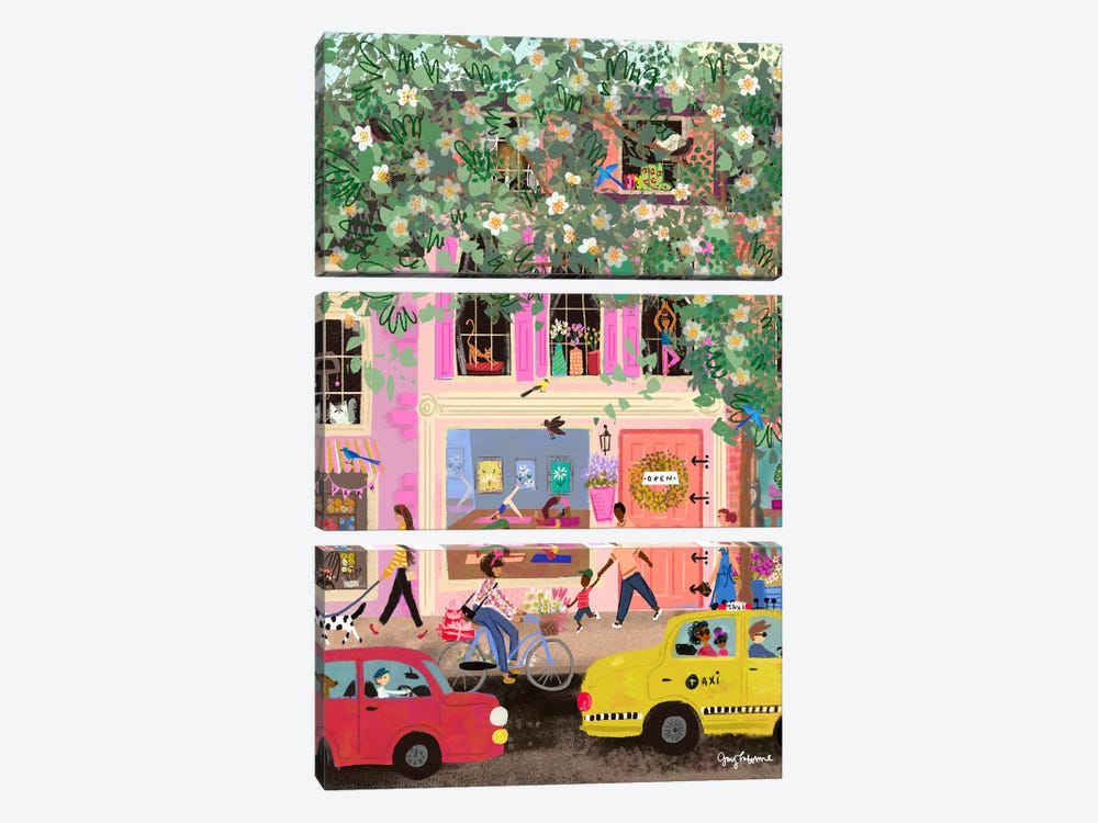 Spring Street Pink Dream by Joy Laforme 3-piece Art Print