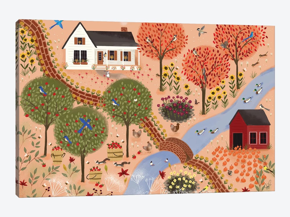 Autumn Gardens by Joy Laforme 1-piece Canvas Art