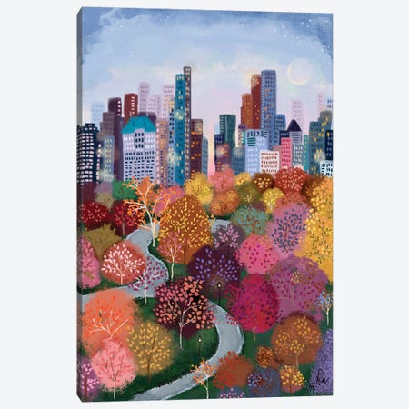 Autumn In The Park Canvas Print #JLF9} by Joy Laforme Canvas Print