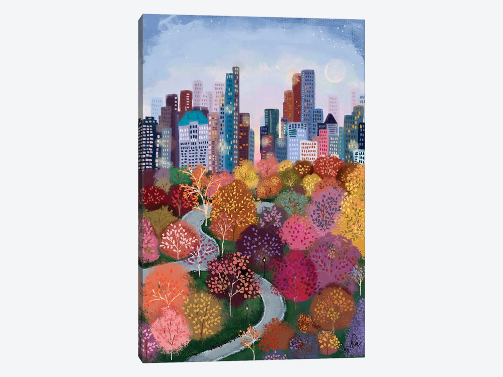 Autumn In The Park by Joy Laforme 1-piece Canvas Art Print