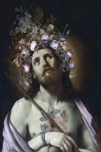 José Luis Guerrero: Christ With Flowers by José Luis Guerrero