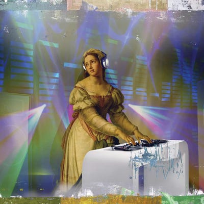 Dj by José Luis Guerrero framed canvas print