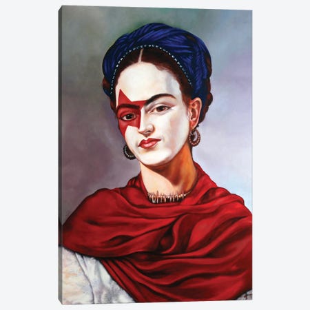 Frida Star Canvas Print #JLG162} by José Luis Guerrero Canvas Artwork