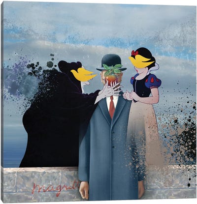 Magritte Canvas Art Print - The Son of Man Reimagined