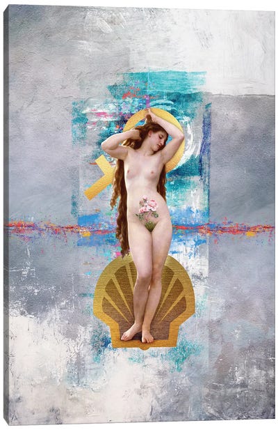 Flowering Canvas Art Print - The Birth of Venus Reimagined