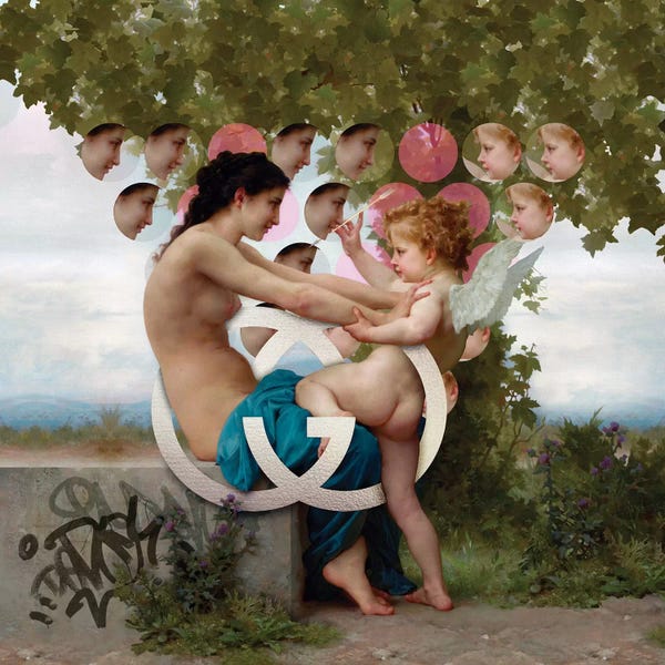 José Luis Guerrero: Girl & Cupid by José Luis Guerrero