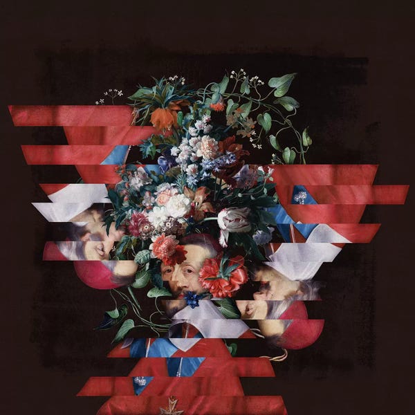 Satirical Humor: Portrait With Flowers by José Luis Guerrero