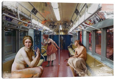 Subway Canvas Art Print - Similar to Banksy
