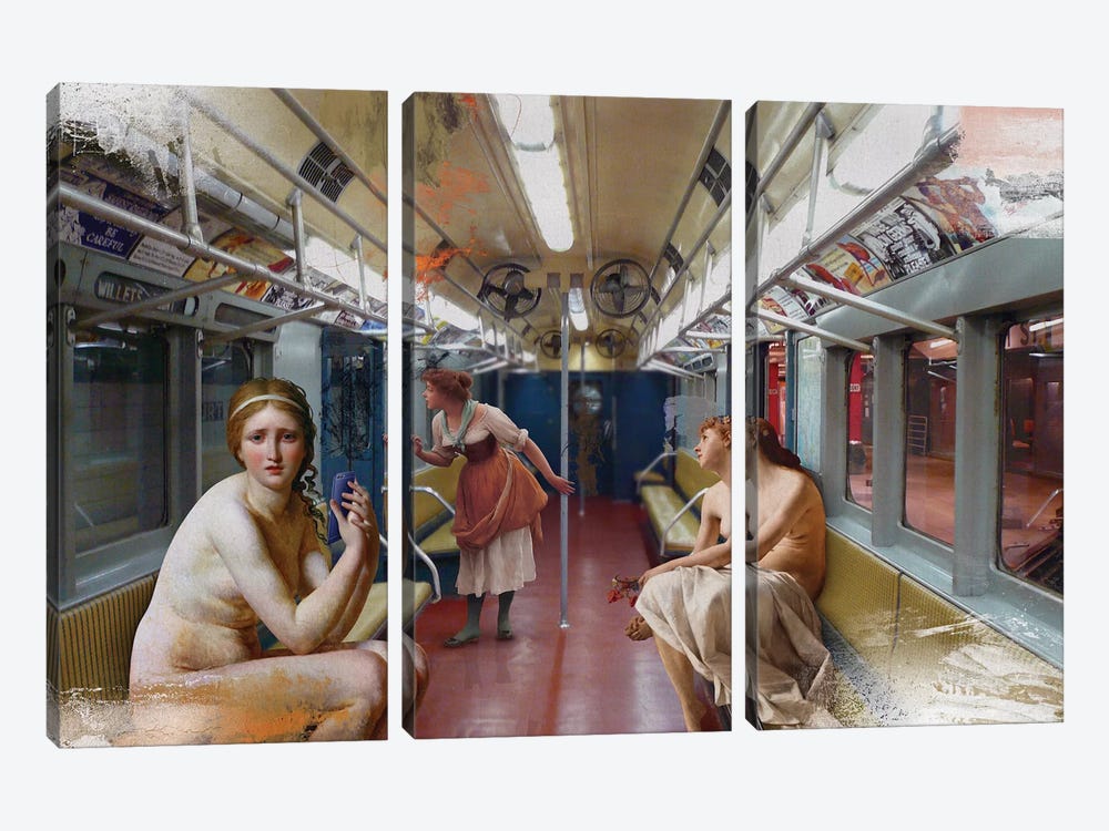 Subway by José Luis Guerrero 3-piece Art Print