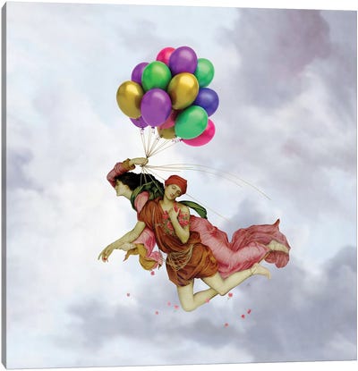 The Flight Canvas Art Print - Balloons