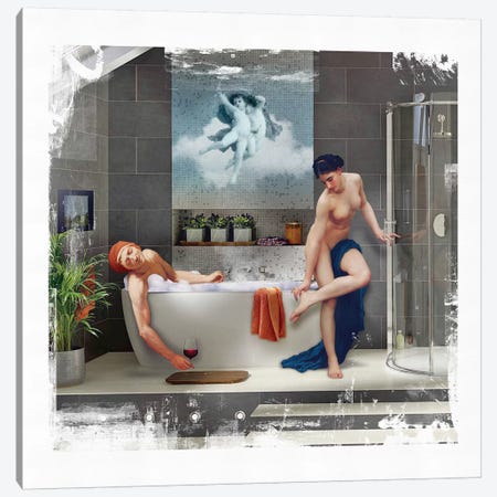 Bathtime  Canvas Print #JLG83} by José Luis Guerrero Art Print