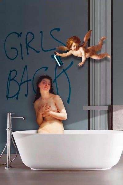 Similar To Banksy: Girls Back by José Luis Guerrero