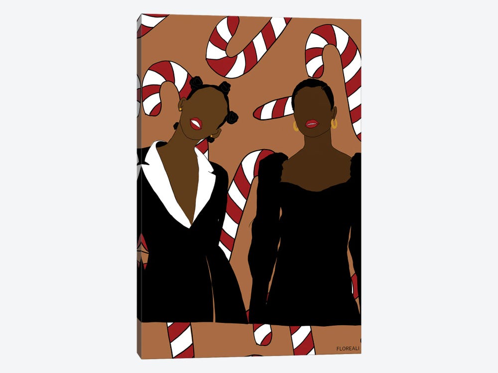 Candy Cane by Jonelle James 1-piece Canvas Wall Art