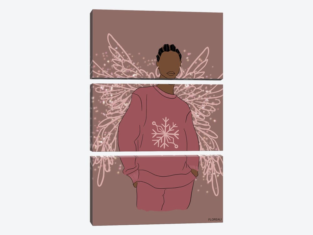 Pink Angel by Jonelle James 3-piece Canvas Print