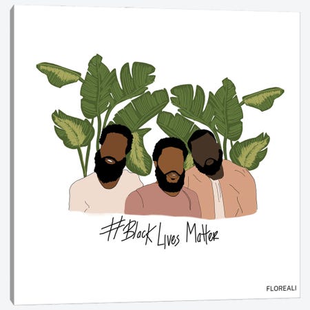 Black Lives Matter Canvas Print #JLJ50} by Jonelle James Art Print