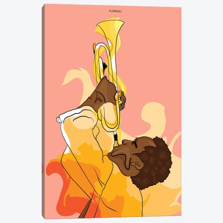 Fire Trumpet Canvas Print #JLJ96} by Jonelle James Canvas Wall Art
