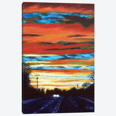 Sunset Drive Canvas Print #JLK101} by Jerry Lee Kirk Canvas Artwork