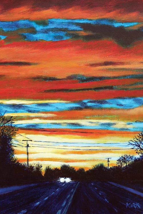 Sunset Drive by Jerry Lee Kirk wall art