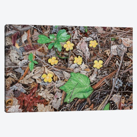Yellow Flowers Canvas Print #JLK109} by Jerry Lee Kirk Canvas Artwork