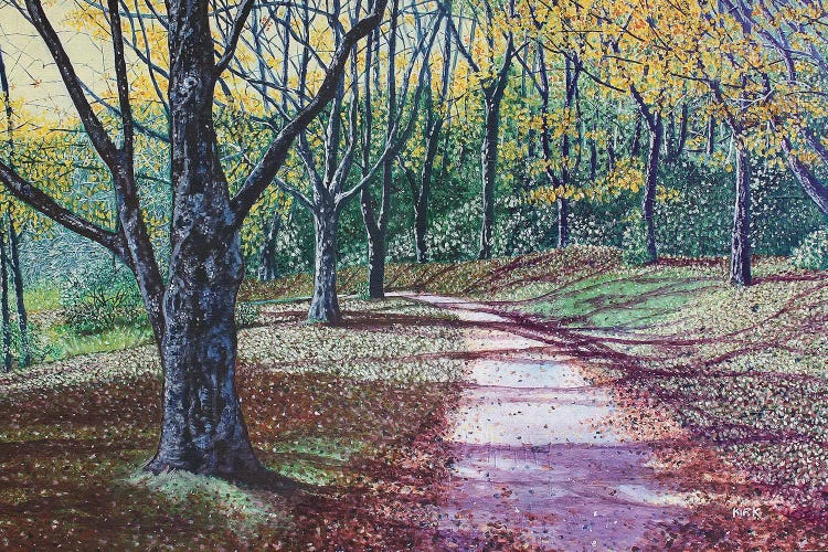 Autumn Walk Around Basslake by Jerry Lee Kirk wall art