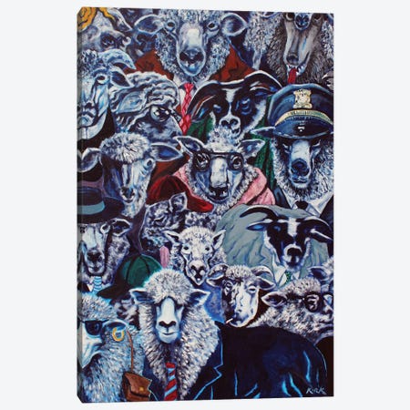 Sheep Canvas Print #JLK110} by Jerry Lee Kirk Art Print