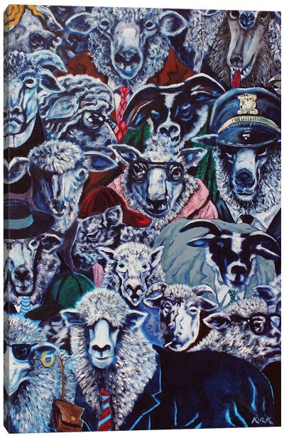 Sheep Canvas Art Print - Jerry Lee Kirk