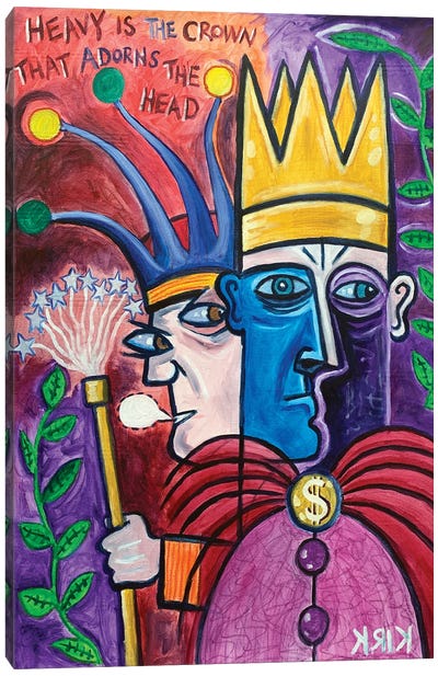A King And His Jester Canvas Art Print - Jerry Lee Kirk