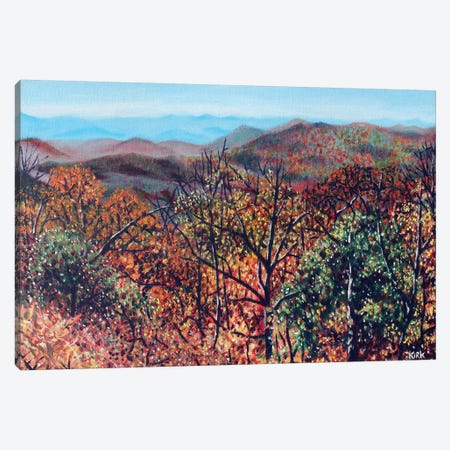 Blueridge Vista Canvas Print #JLK16} by Jerry Lee Kirk Canvas Art Print