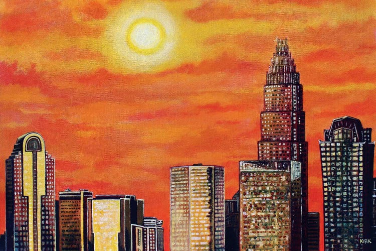 City In Golden Light by Jerry Lee Kirk wall art