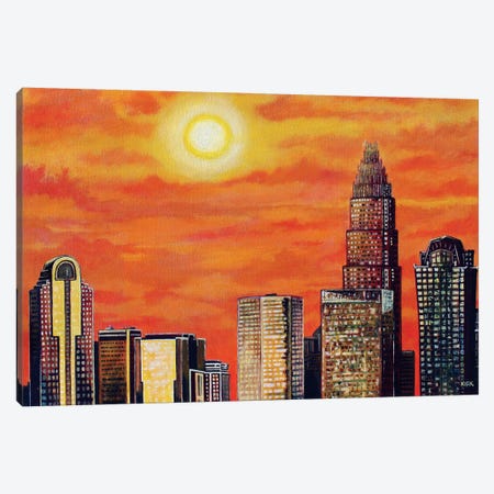 City In Golden Light Canvas Print #JLK19} by Jerry Lee Kirk Canvas Artwork