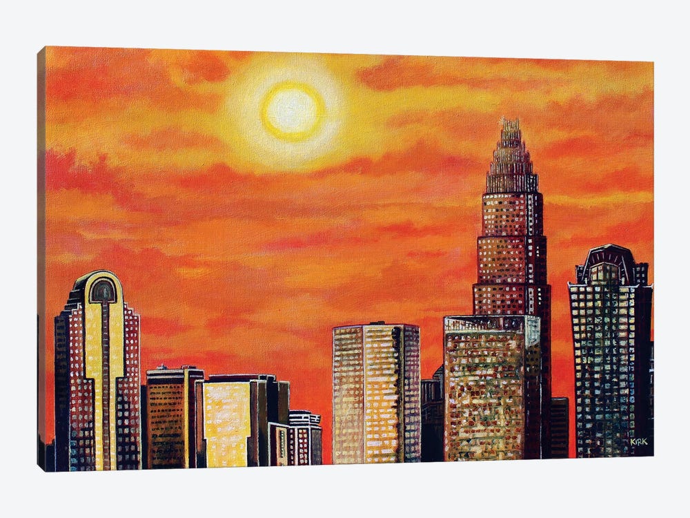 City In Golden Light by Jerry Lee Kirk 1-piece Canvas Print