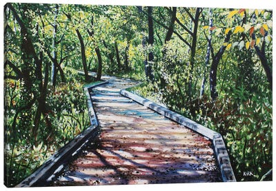 4 Mile Creek Greenway Canvas Art Print - Jerry Lee Kirk