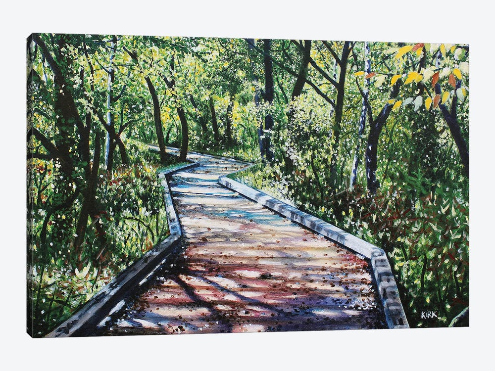 4 Mile Creek Greenway by Jerry Lee Kirk 1-piece Canvas Print