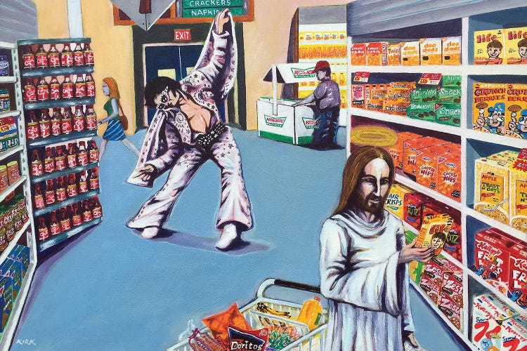 Elvis And Jesus Go Grocery Shopping