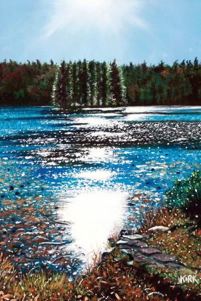 Light Shines On Basslake by Jerry Lee Kirk acrylic art print