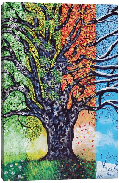A Tree For All Seasons Canvas Art Print - Trees in Transition